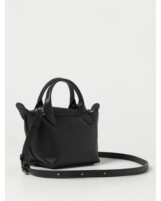 Longchamp Black Le Pliage Xtra Xs Leather Bag