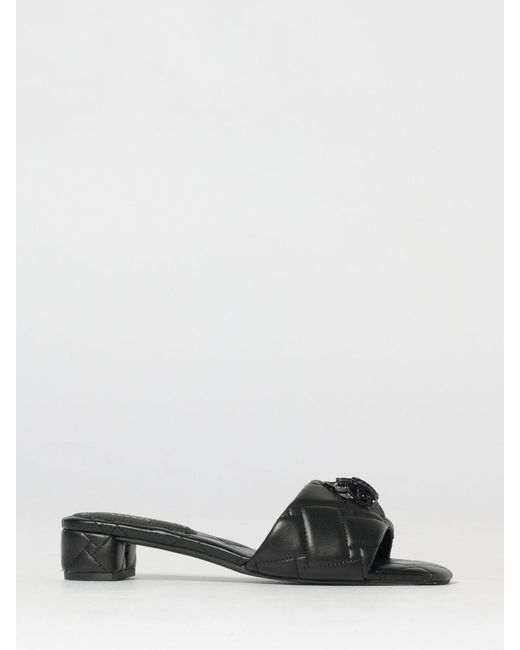 Kurt Geiger Black Kensington Quilted Leather Mules