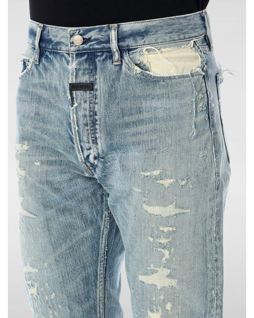 Fear Of God Blue Vintage Straight Jeans Distressed for men