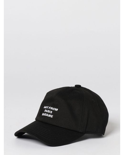 Drole de Monsieur Black Cotton Baseball Cap With Logo for men