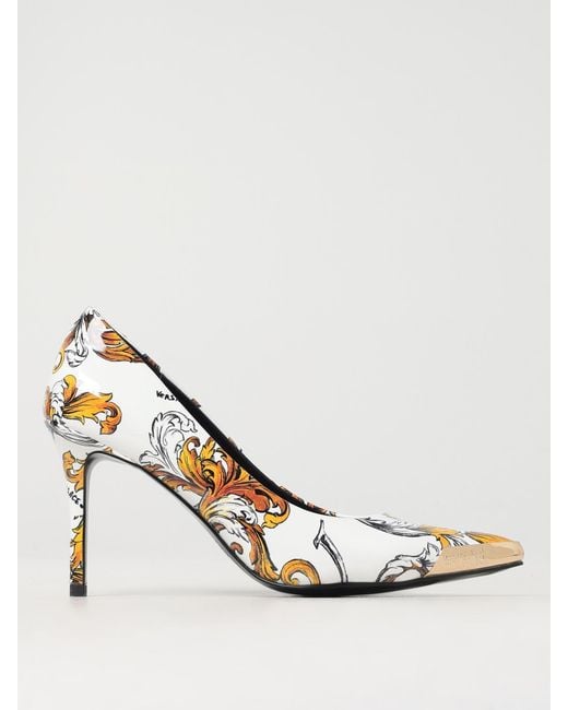 Versace Jeans Couture White High Heel Shoes