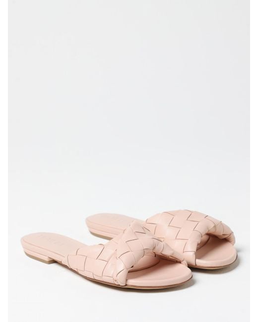 Mules Flat Blink di Bottega Veneta in Pink