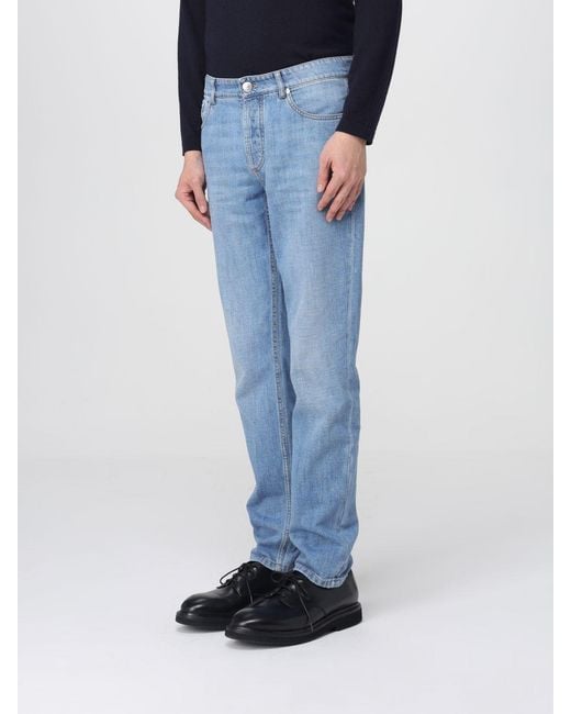 Brunello Cucinelli Blue Regular Denim Jeans for men