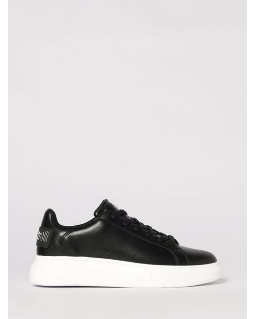 Just Cavalli Black Leather Sneakers for men