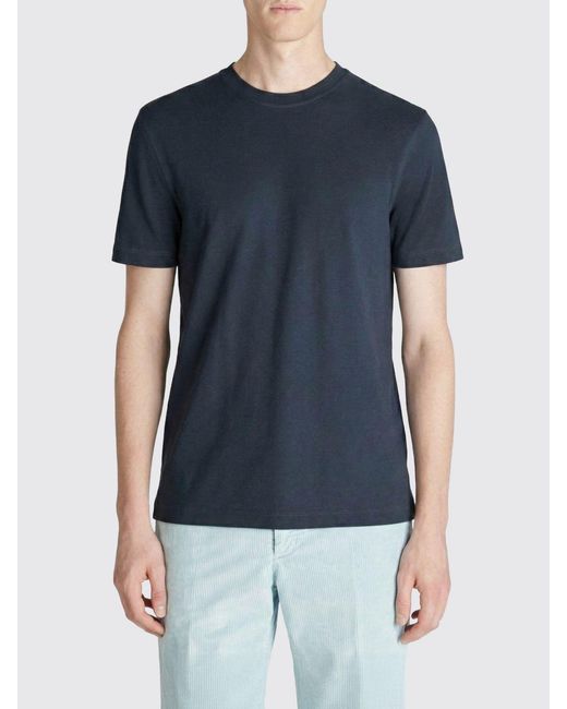 T-Shirt Basic di Zanone in Blue da Uomo