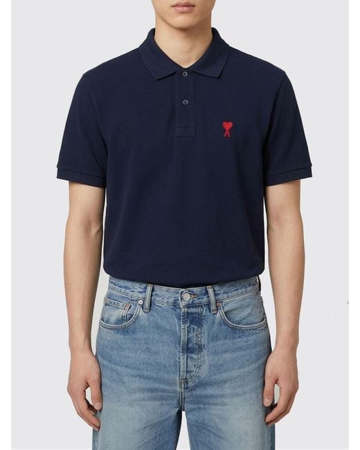 Polo di AMI in Blue da Uomo