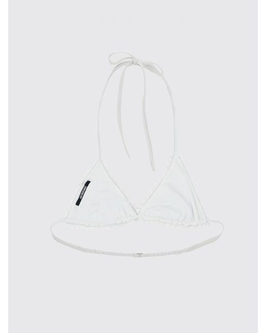 Jacquemus White Stretch Polyamide Bikini Top