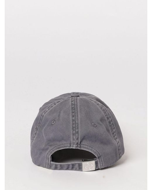 Stone Island Gray Cotton Twill Hat for men