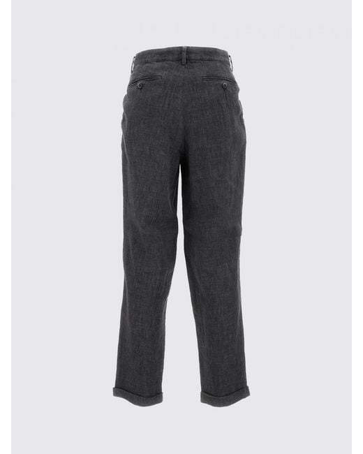 Barena Blue Linen Blend Chino Trousers for men