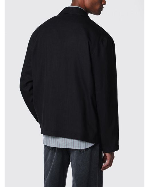 Our Legacy Black Relaxed Fit Nylon Shirt Jacket With Zip Closure for men