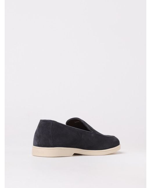 Doucal's Blue Suede Loafers for men
