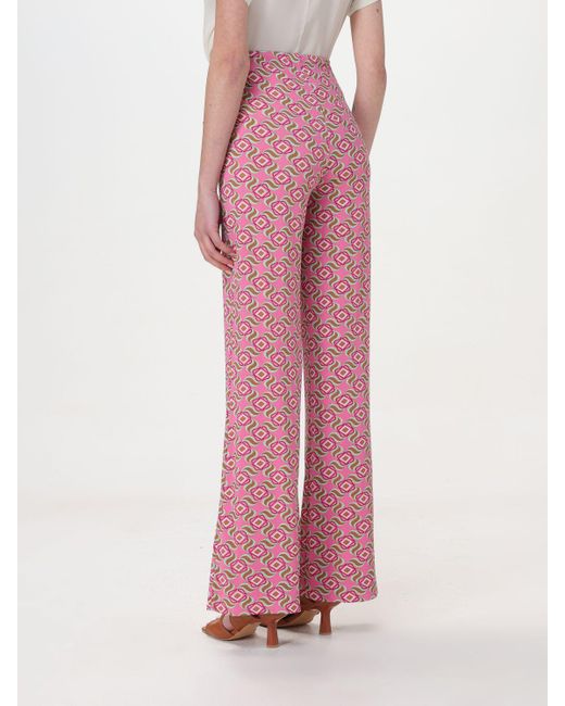 Pantalone in viscosa stampata di Maliparmi in Pink