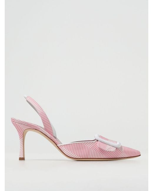 Manolo Blahnik Pink High Heel Shoes