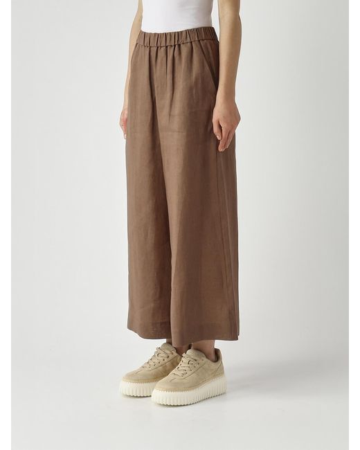 Max Mara Natural Linen Crop Trousers
