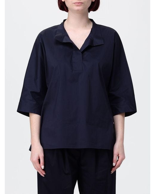 Liviana Conti Blue Poplin Blouse
