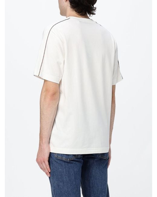 Burberry White Short-Sleeved Pure Cotton T-Shirt With Crew Neck for men