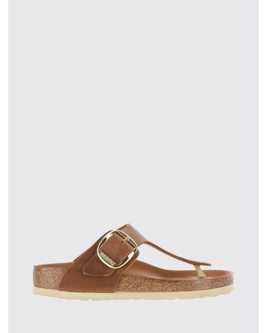 Birkenstock Brown Gizeh Big Buckle Oiled Leather Sandal