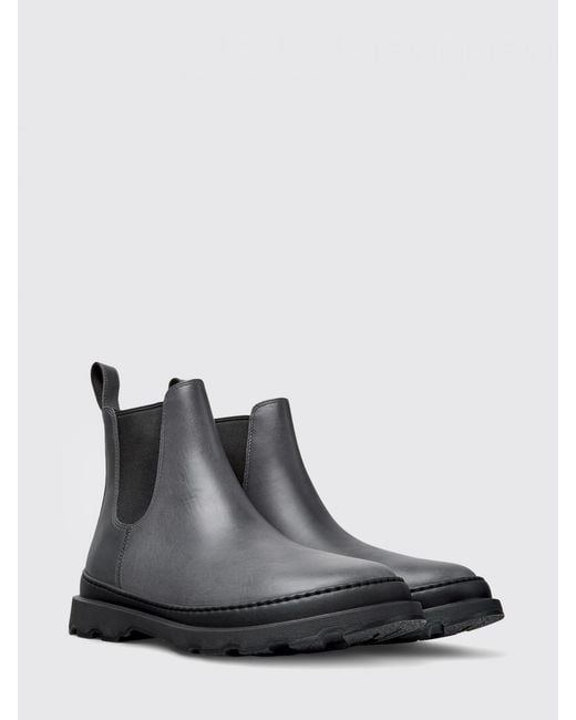 Camper Black Brutus+ Leather Ankle Boots for men