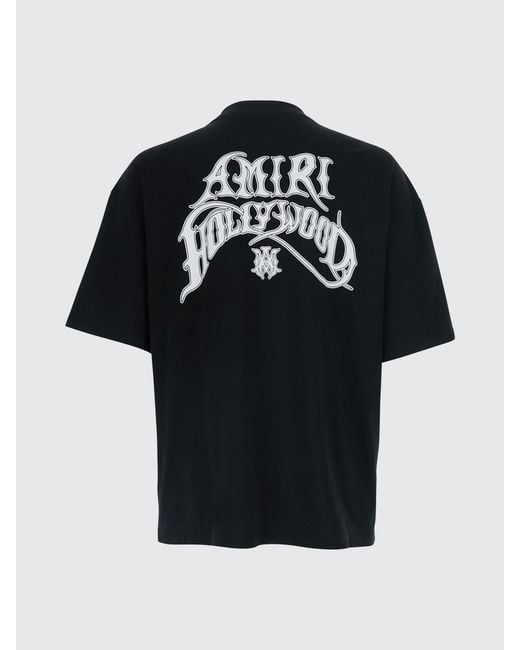 Amiri Black Relaxed Fit Cotton T-Shirt With Contrast Logo for men