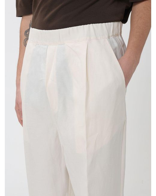 Laneus White Wide-Leg Trousers for men