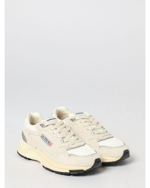 Autry White Hyperway Suede And Mesh Sneakers