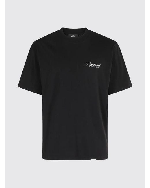 Represent Black Cotton Logo T-Shirt for men