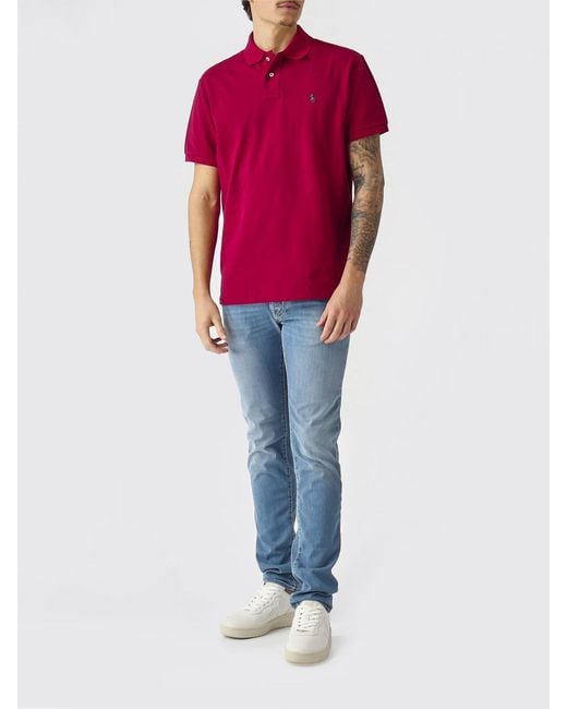 Polo Ralph Lauren Red Cotton Polo Shirt With Pony Logo for men