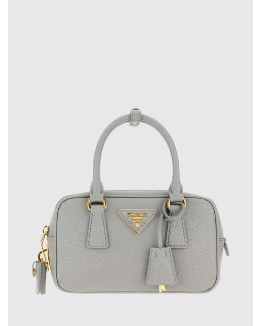 Prada Gray Mini Galleria Saffiano Leather Bag