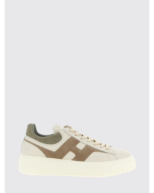 Hogan Natural H-Stripes Leather Sneakers for men