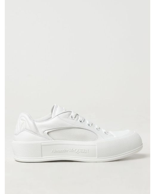 Sneakers Seal in pelle e tessuto di Alexander McQueen in White
