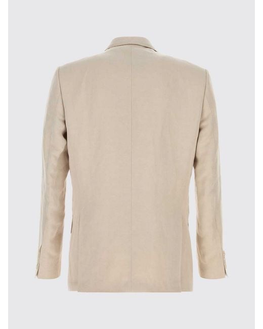 HUGO Natural Double-Breasted Linen Blend Blazer for men