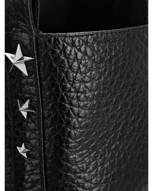Philipp Plein Black Lace-Up Grained Leather Combat Boots With Lug Sole for men