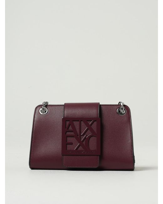 Borsa A Tracolla Con Logo di ARMANI EXCHANGE in Purple