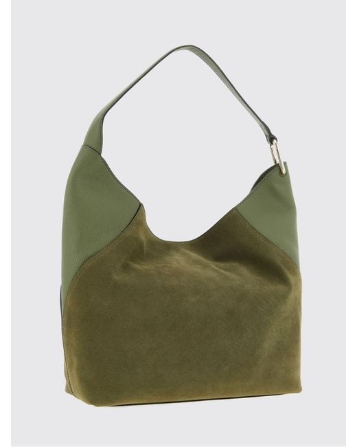 Furla Green Lara Suede Bag