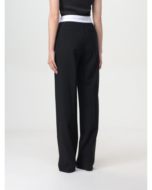 Alexander Wang Black Pleat-Front Trousers