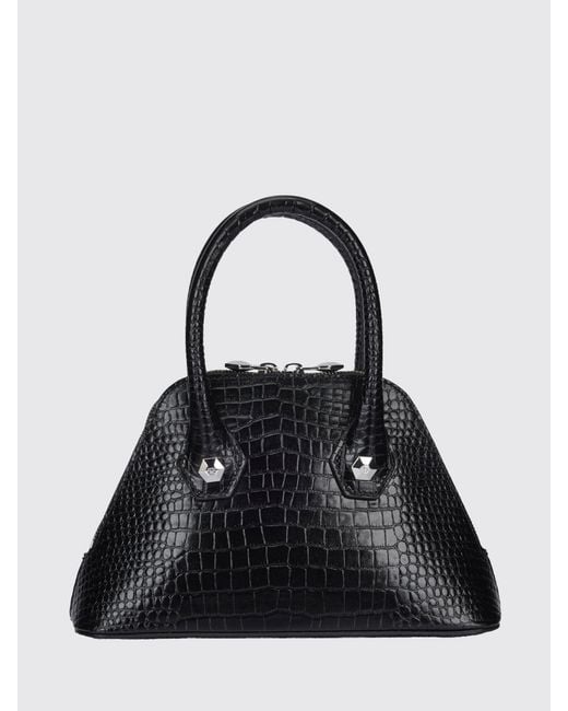 Philipp Plein Black Majestic Crocodile Print Leather Bag