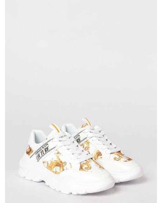 Versace Jeans Couture Natural Baroque Print Nylon Sneakers for men