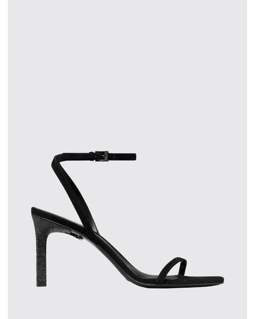 Tory Burch White Pavè Suede Sandal With Rhinestone Heel