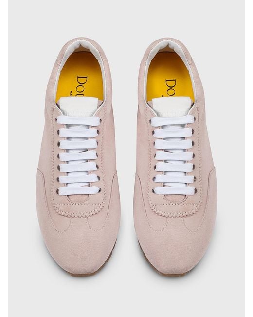 Doucal's Pink Suede Sneakers