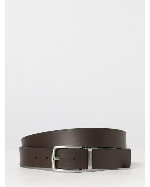Emporio Armani Black Reversible And Adjustable Belt for men