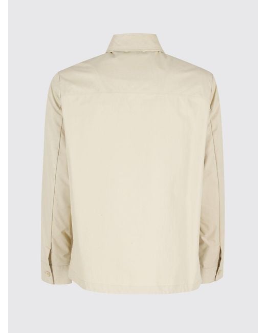 People Of Shibuya Natural Cotton Blend Shirt Jacket With Patch Pockets for men