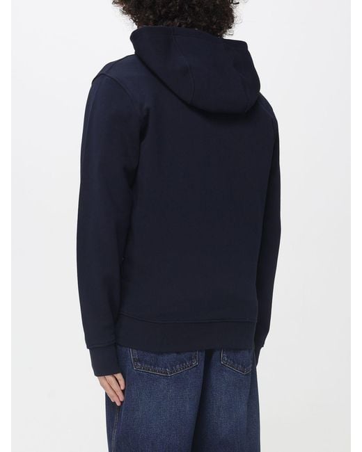 Philipp Plein Blue Cotton Zip Up Hoodie for men