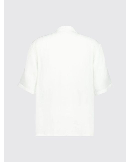 Camicia Basic di 120% Lino in White da Uomo