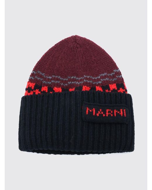 Marni Red Hat for men