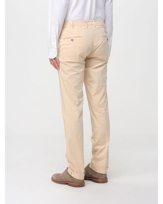 Mason's Natural Cotton Stretch Chino Trousers for men