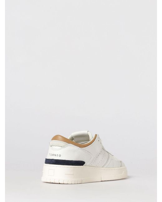 Date White Leather Torneo Sneakers for men