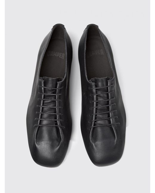 Camper White Casi Myra Leather Derby Shoes