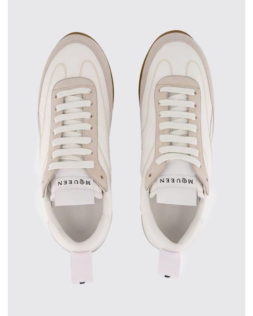 McQueen White Leather Sneakers for men