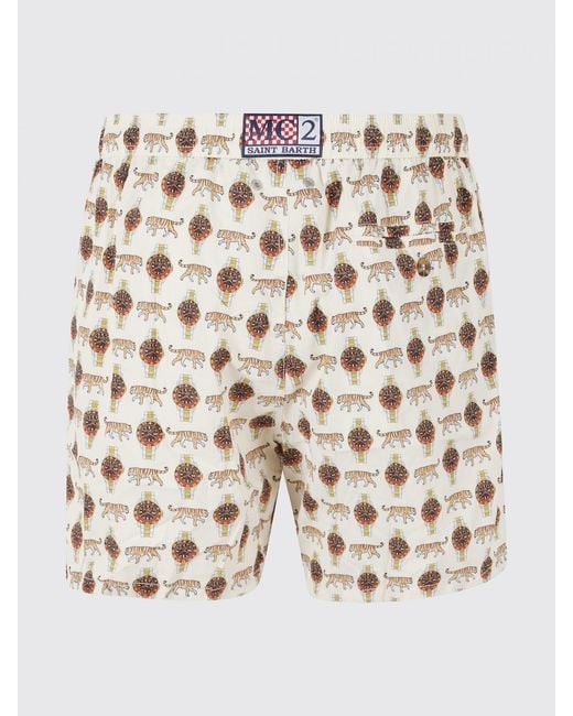 Mc2 Saint Barth Pink Printed Boxer Swim Trunks for men
