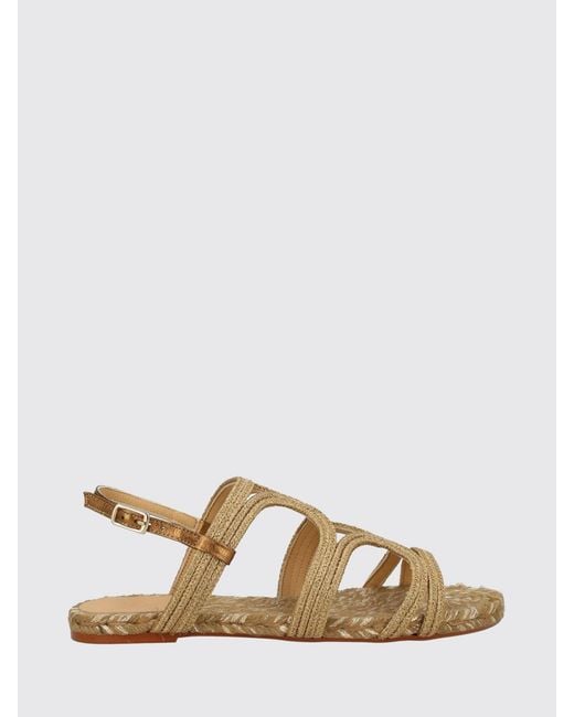 Castaner Natural Pitra Woven Raffia Low-Heeled Slingback Sandals With Jute Midsole